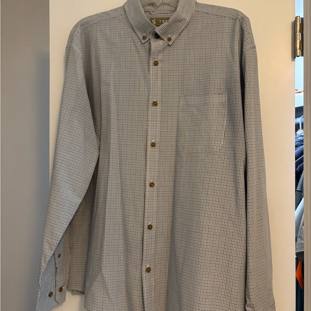 The Sporting Gent Men's Gray Plaid Button-Down Shirt